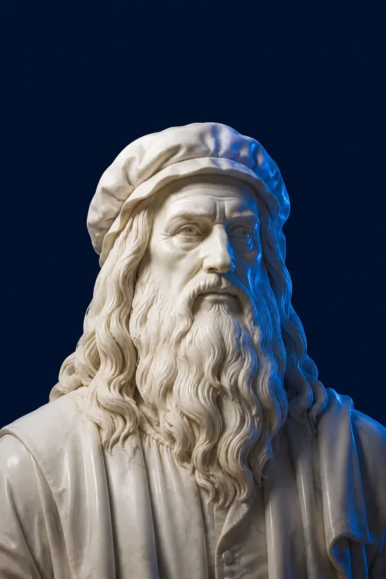 Escultura de Leonardo da Vinci